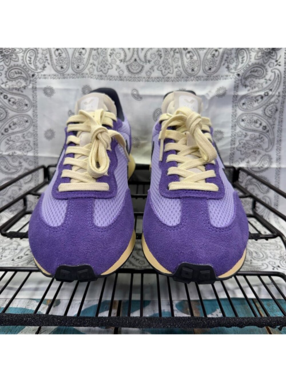 VEJA RIO BRANCO II ALVEOMESH/LAVANDER/BLACK WOMANS 7 MSRP 170.00 WORN 2X - Picture 8 of 10